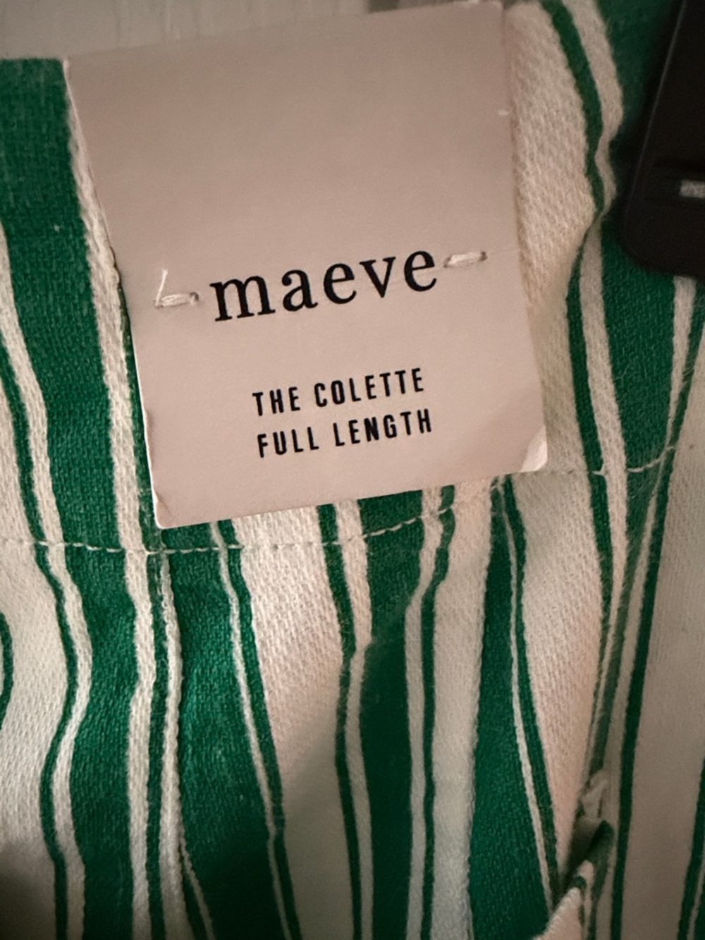 Maeve Colette Green and White Striped High-Waist Pants -NWT - Picture 8 of 9
